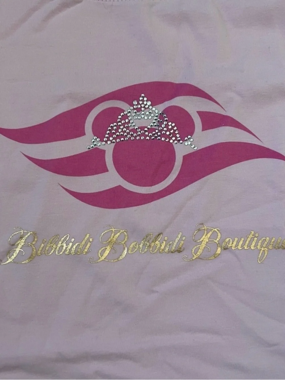 Disney Cruise Bibbidi Bobbidi Boutique Princess Sash Sequins Backpack Shirt lot